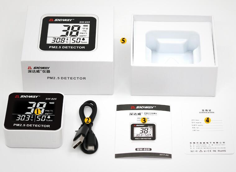 Monitor de Calidad del Aire Digital – Detector Láser PM2.5 y Analizador de Gases