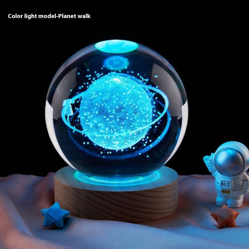 Lámpara Nocturna Luna – Bola de Cristal Decorativa con Luz LED ✨