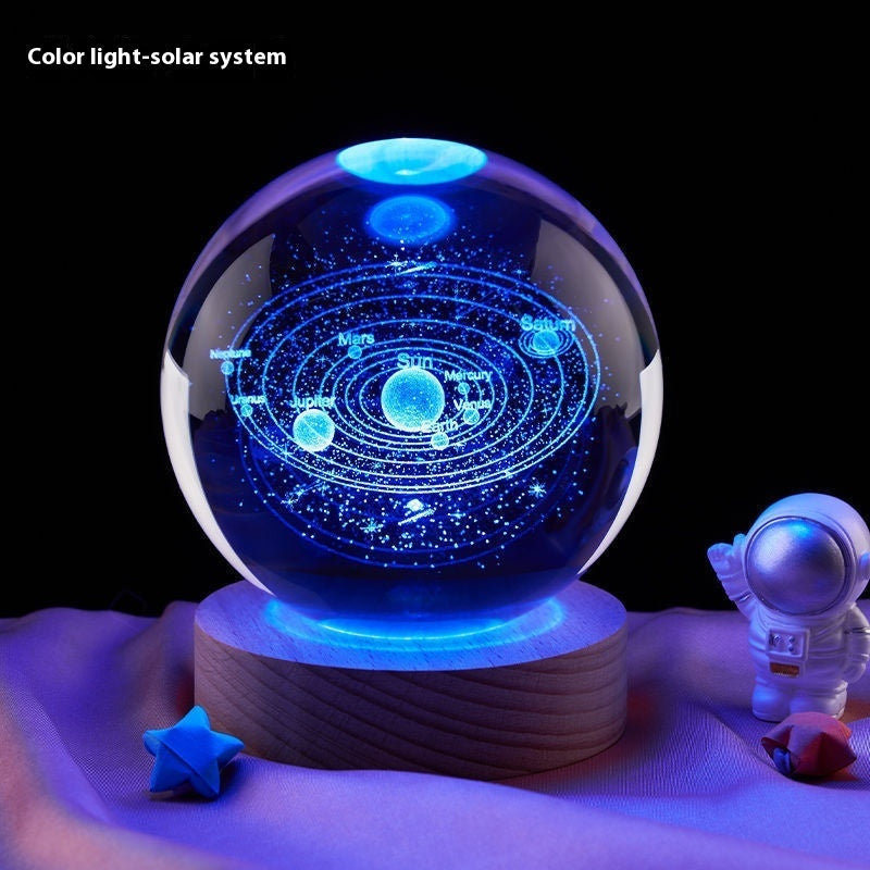 Lámpara Nocturna Luna – Bola de Cristal Decorativa con Luz LED ✨