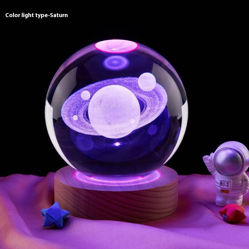 Lámpara Nocturna Luna – Bola de Cristal Decorativa con Luz LED ✨